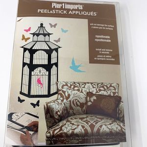 Pier 1 Peel & Stick Birdcage, Birds and Butterflies Wall Appliques Kit